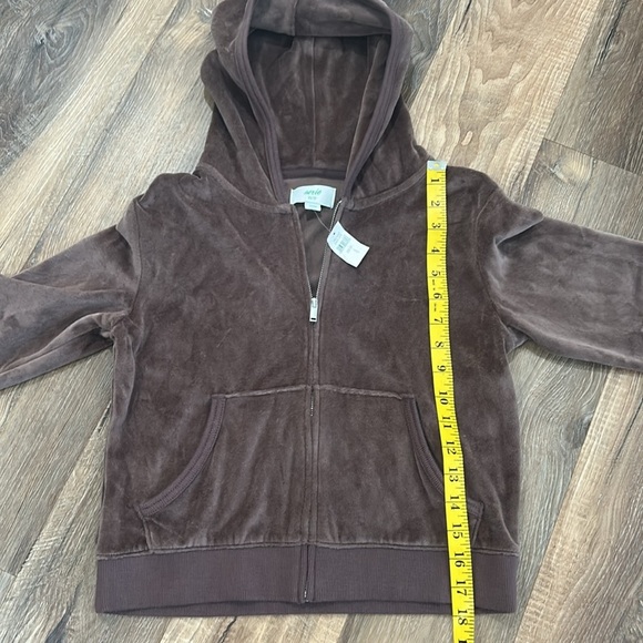 Aerie NWT cropped style jacket zip up jacket brown with pockets 78% cotton - Picture 7 of 15